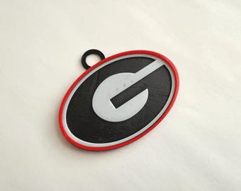 UGA University of Georgia Bulldogs Dawgs Christmas Ornament - Red/Black