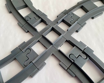 Lego Duplo Train Track Crossing/Crossover/Cross 90 Degree Junction Gray