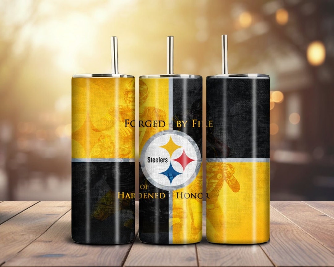 Tumbler Wrap Steelers American Football Team Sublimation Design 20 Oz