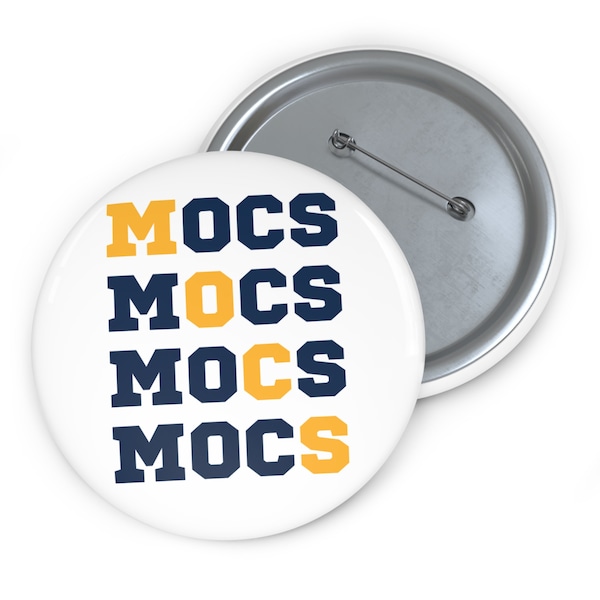 Gameday Button - UTC MOCS on Repeat - Chattanooga Mocs Blue Gold