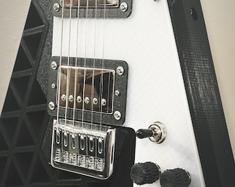 Electric Guitar - NeoViper - Flying V style, humbucker, hard tail, full size, 6 string, through body 3D Printed - Tenka Industries