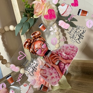 Love begins after coffee uf dtf wrap. 16oz ready to wrap.