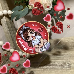 La sad girl wrap. Uv dtf 16oz wrap. Best sad girl wrap.