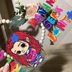 Uv dtf Karol G ready to use wrap. 16oz wrap.