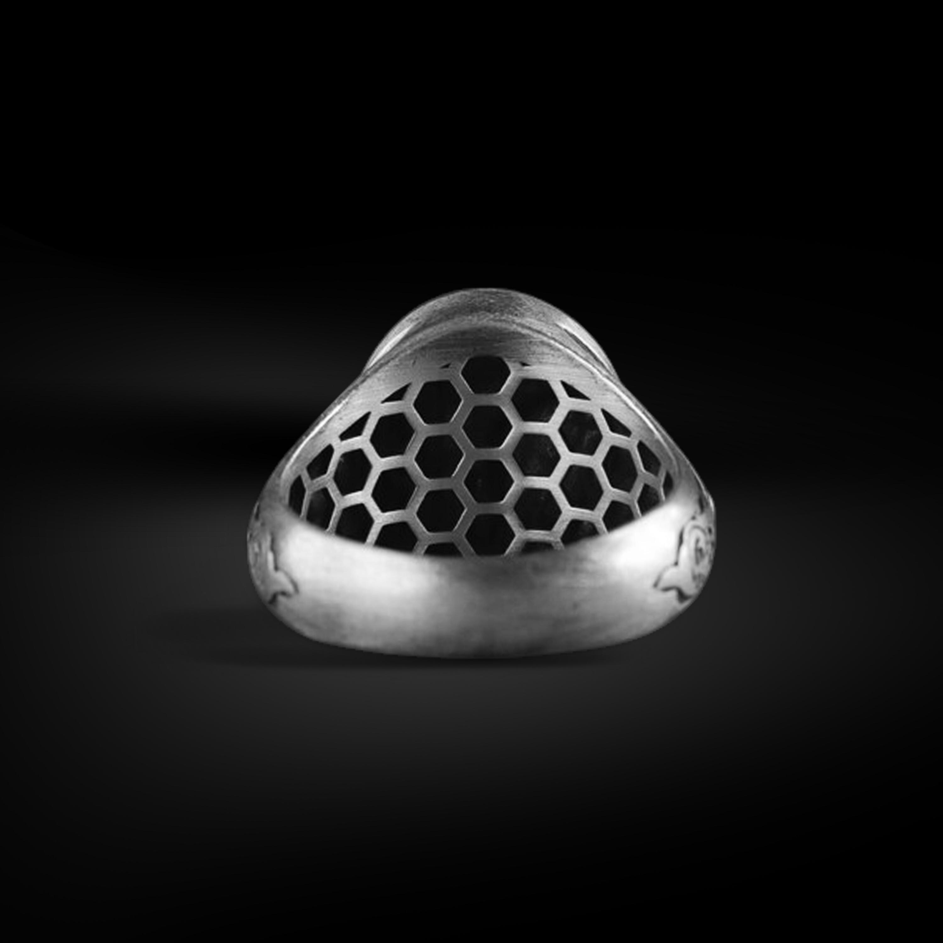 Handamde Celtic Owl Handamde Engraved Unique Signet Men Ring in Sterling Silver ...