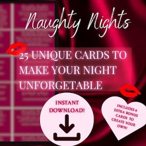 Kinky Sex Games: Printable Sex Card Games, Naughty Gift for Him, Couples Game, Anniversary Gift, Foreplay Games, Valentines Day Gift, Love