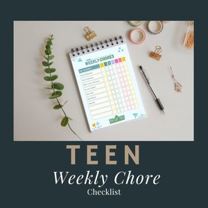 Teen Weekly Chore Checklist
