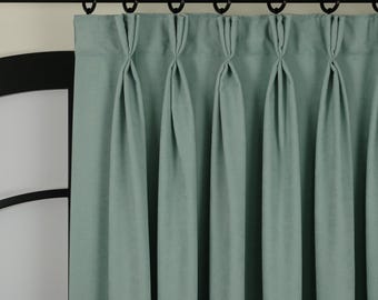 Extra Wide Velvet Curtains, Pinch Pleated Drapes for Living Room & Bedroom, Luxury Soft Fabric Panels, 40 Rich Color Options, Custom Size