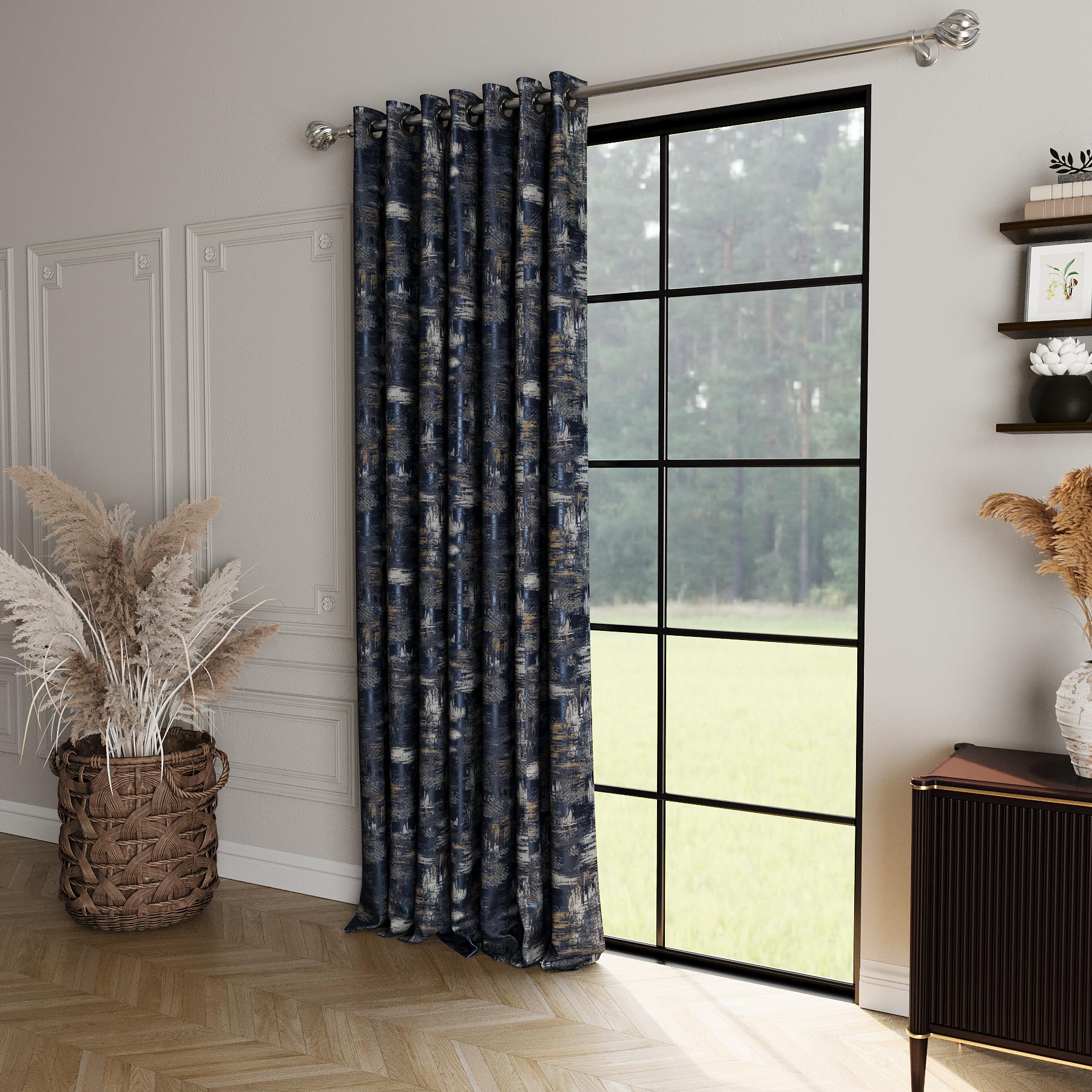Luxury Textured Velvet Curtains, Patterned Drapes, Custom Size Panels ...