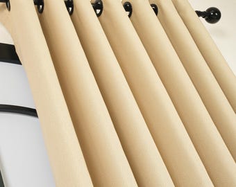 Custom Size Linen Blackout Curtains, Self Lined Extra Wide Drapes, 25 Colors, 100% Light Blocking Panels for Bedroom & Living Room