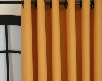 Custom Size Linen Curtains, Extra Wide Panels, 36 Colors, Light Filtering Drapes for Living Room & Bedroom, Grommet Rod Pocket Hooks