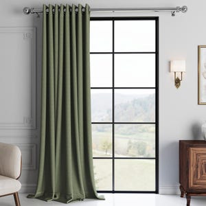 Custom Grommet Linen Curtains, 36 Colors, Modern Drapes for Living Room and Bedroom, Made to Measure Linen Curtain Panel