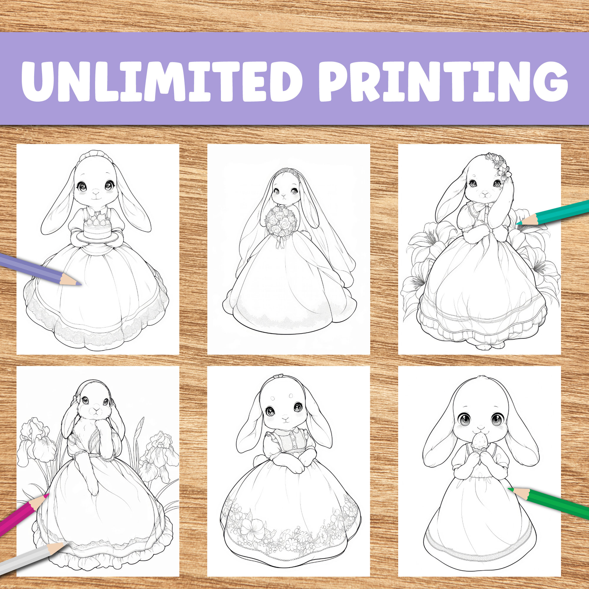 30 Bunny Easy Coloring Pages for Kids, Toddlers, Preschoolers, Easter