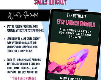 Etsy Success Selling Guide, Etsy Business Plan, Etsy Sellers Guide To Launch, How to Sell on Etsy Training, Instant Download