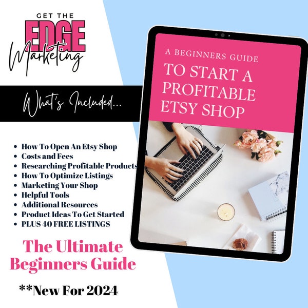 How To Start An Etsy Shop, Sell on Etsy, Etsy Sellers,Etsy Seller Success guide, 40 Free Etsy Listings, Etsy Shop Kit, Instant Download