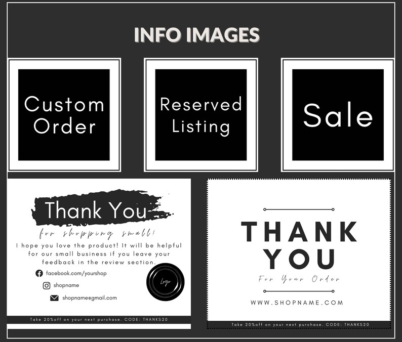 Etsy Shop Banner Templates Bundle, Customizable Branding Kit, Banner