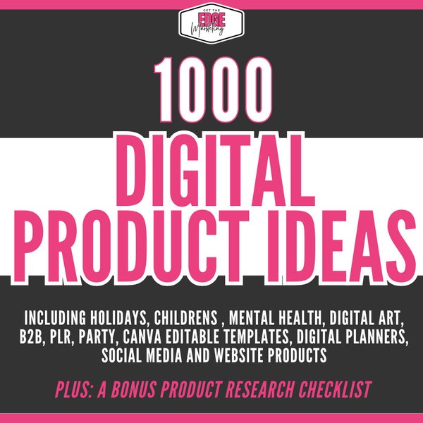 1000 Digital Product ideas That Sell for Passive Income, Best Seller Ideas List To Sell For Small Business, Top Selling Printables