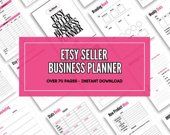 Etsy Shop Planner, Etsy Business Plan, Etsy Seller Planner, Open An Etsy Shop, Small Business Printable Planner, Sell on Etsy, Finances