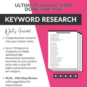 Etsy Keyword Research, SEO Help, Etsy Seller Help, Etsy Shop Review, Etsy SEO Checklist, Etsy Consultant, Personalized Seo Research