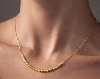 Custom Morse Code Sterling Silver Necklace: Personalized Hidden Message