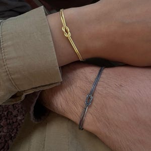 Juego de pulseras con nudos con iniciales personalizadas para parejas, pulsera con símbolo de amor y unidad, pulseras con nudos con letras a juego para parejas, pulsera para amantes