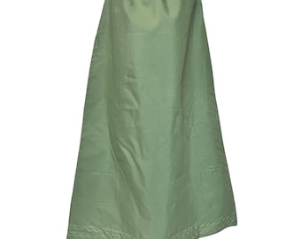 Yellowish Green Color Petticoat/Inner Skirts/Saya for Saree, Cotton Underskirt, Lining Skirt, Comfortable to wear , Readymade Petticoat