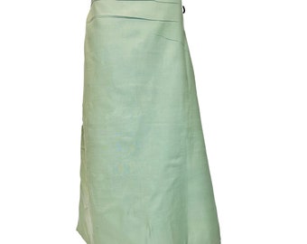 Greenish Grey Color Petticoat/Inner Skirts/Saya for Saree, Cotton Underskirt, Lining Skirt, Comfortable to wear , Readymade Petticoat