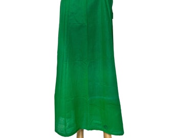 Teal Green Color Petticoat/Inner Skirts/Saya for Saree, Cotton Underskirt, Lining Skirt, Comfortable to wear , Readymade Petticoat