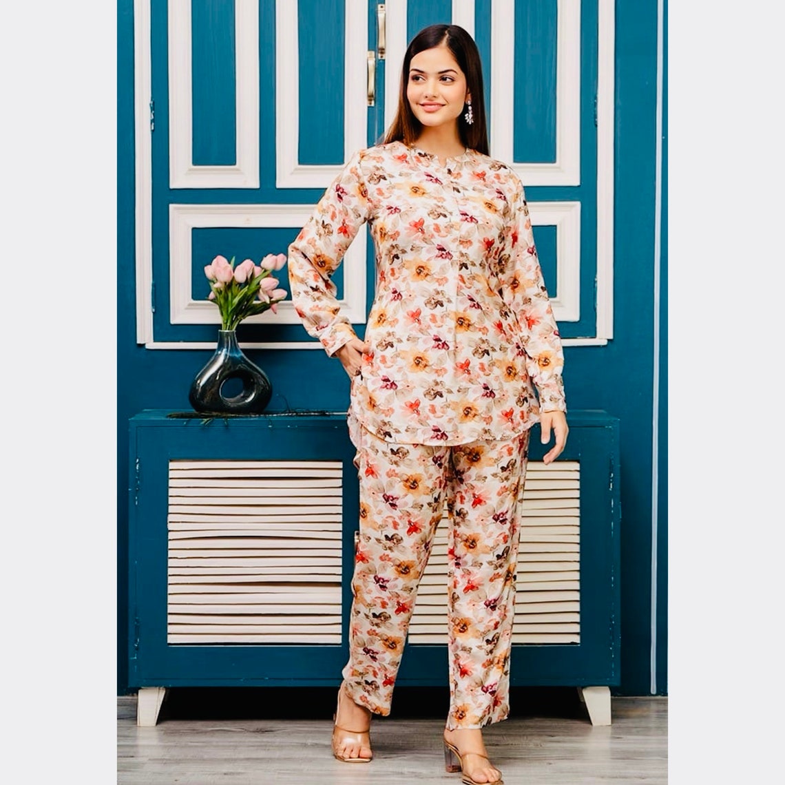 Classic Pure Muslin Silk Co-Ord Set