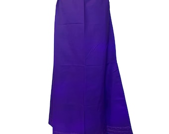 purple Color Petticoat/Inner Skirts/Saya for Saree, Cotton Underskirt, Lining Skirt, Comfortable to wear , Readymade Petticoat