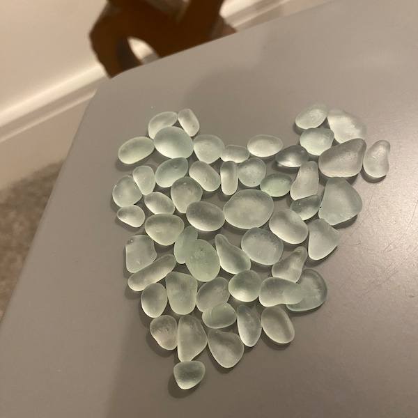 Seaham sea glass - 50 pieces sea foam