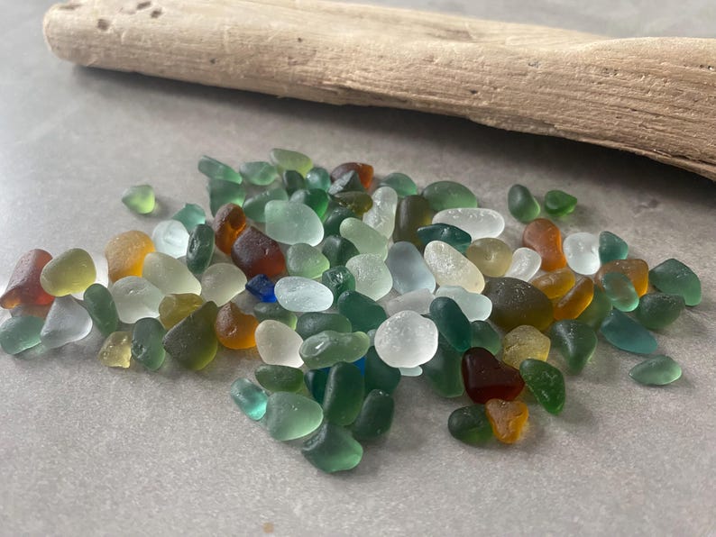 thumbnail image 2 of Hengyi Soul Assorted Small Sea Glass – 20 To 200 Pieces, Multi-Colors, 8mm-14mm, For Crafts & Decor, You Choose Quantity 2 of 5