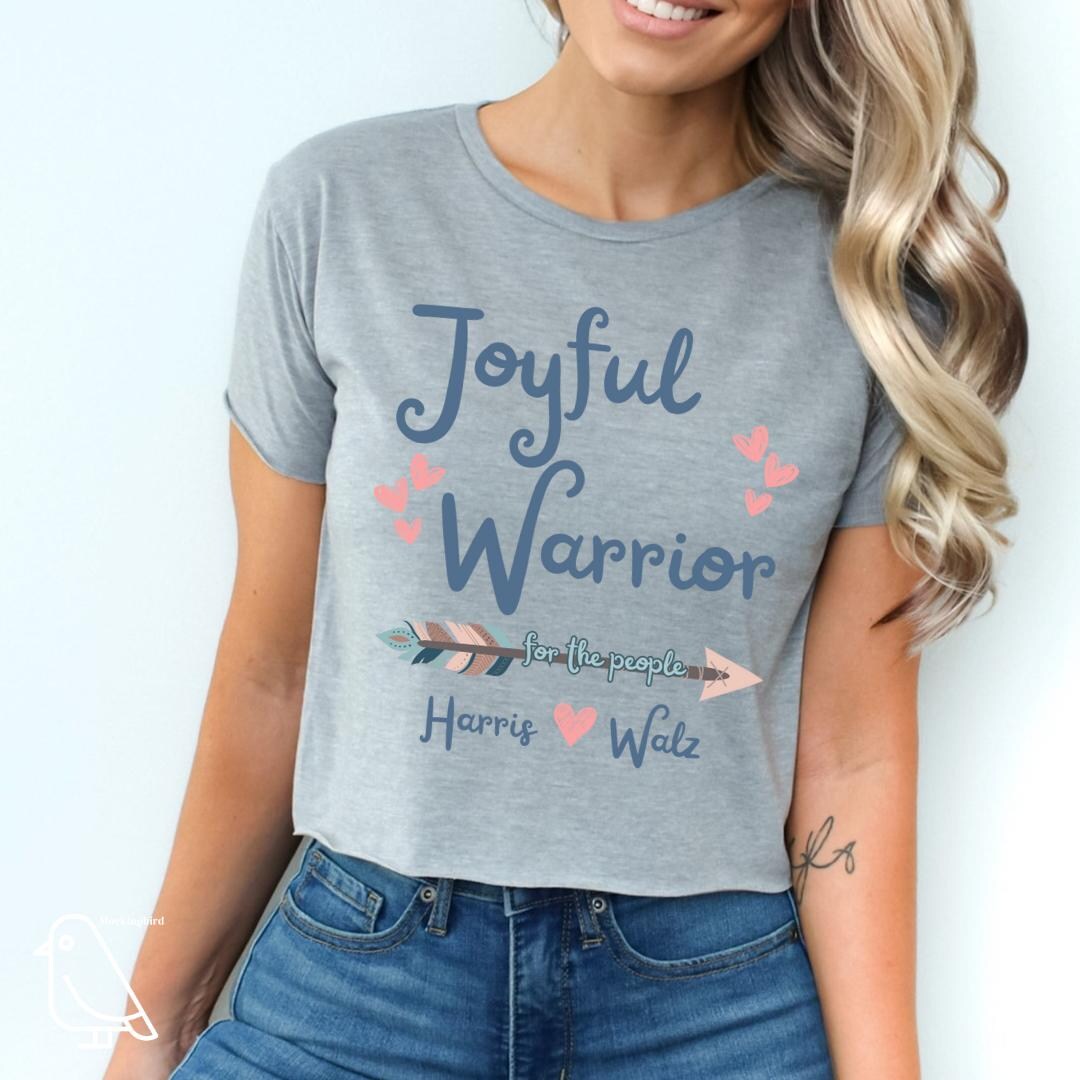 Ballot Ruffwear Joyful Warrior for the People Harris Walz Crop Top, Tee to Wear at ...
