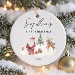 Custom Baby&#39;s First Christmas Baubles,Custom Keepsake Christmas Ornament, New Baby Gifts,Christmas Tree Decor,Christmas Gifts for Kids