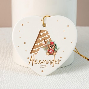 Adornos navideños con letras personalizadas, adornos navideños 2024, decoración navideña, regalos de recuerdo familiar, regalos navideños, regalos para niños, decoración navideña