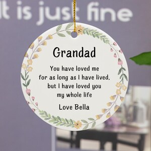 Personalised Grandad Keepsake Gift,Fathers Day Gift for Grandad,Grandpa Bauble,Fathers Day Gifts for Grandpa,Gifts for Papa/Grandad/Grandpa