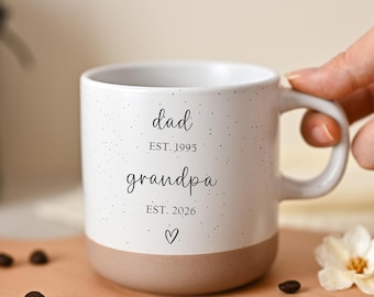 Taza de cerámica para el nuevo abuelo, regalo para anunciar la llegada del abuelo, taza de café personalizada para el abuelo, recuerdo para anunciar el embarazo, regalos para el Día del Padre
