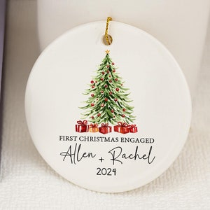 First Christmas Engaged Ornament, Engagement Gifts Ornament, 1st Christmas Engaged Baubles, Keepsake Gifts, Gifts for Couple