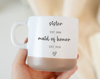 Taza personalizada para dama de honor, taza de café para dama de honor, regalo para dama de honor, regalo para despedida de soltera, regalo para la fiesta de bodas, regalos para damas de honor