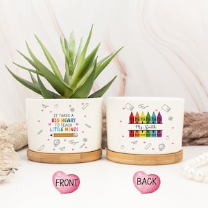 Teacher Appreciation Gift, Personalised Plant Pot, Flower Pot for Teacher, Personalized Gifts, ,Thank You Teacher Gifts, Leaving School Gift