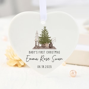 Custom Baby&#39;s First Christmas Baubles,Baby Keepsake Christmas Ornament, New Baby Gifts,Christmas Tree Decor,Christmas Gifts for Baby