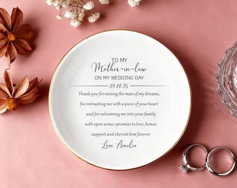 Personalised Mother-in-Law Gift for Mother of the Groom,Wedding Ring Dish,Wedding Gifts for Mother of Mother in Law,Mother of The Groom Gift