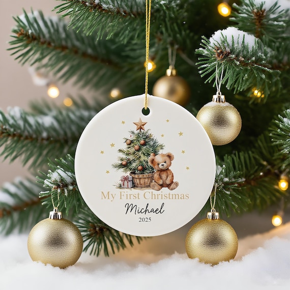 Baby's First Christmas Bauble Gifts,Baby 1st Christmas Decoration, Baby Newborn Gifts,Unique Babys First Christmas Gifts,Xmas Gifts for Baby