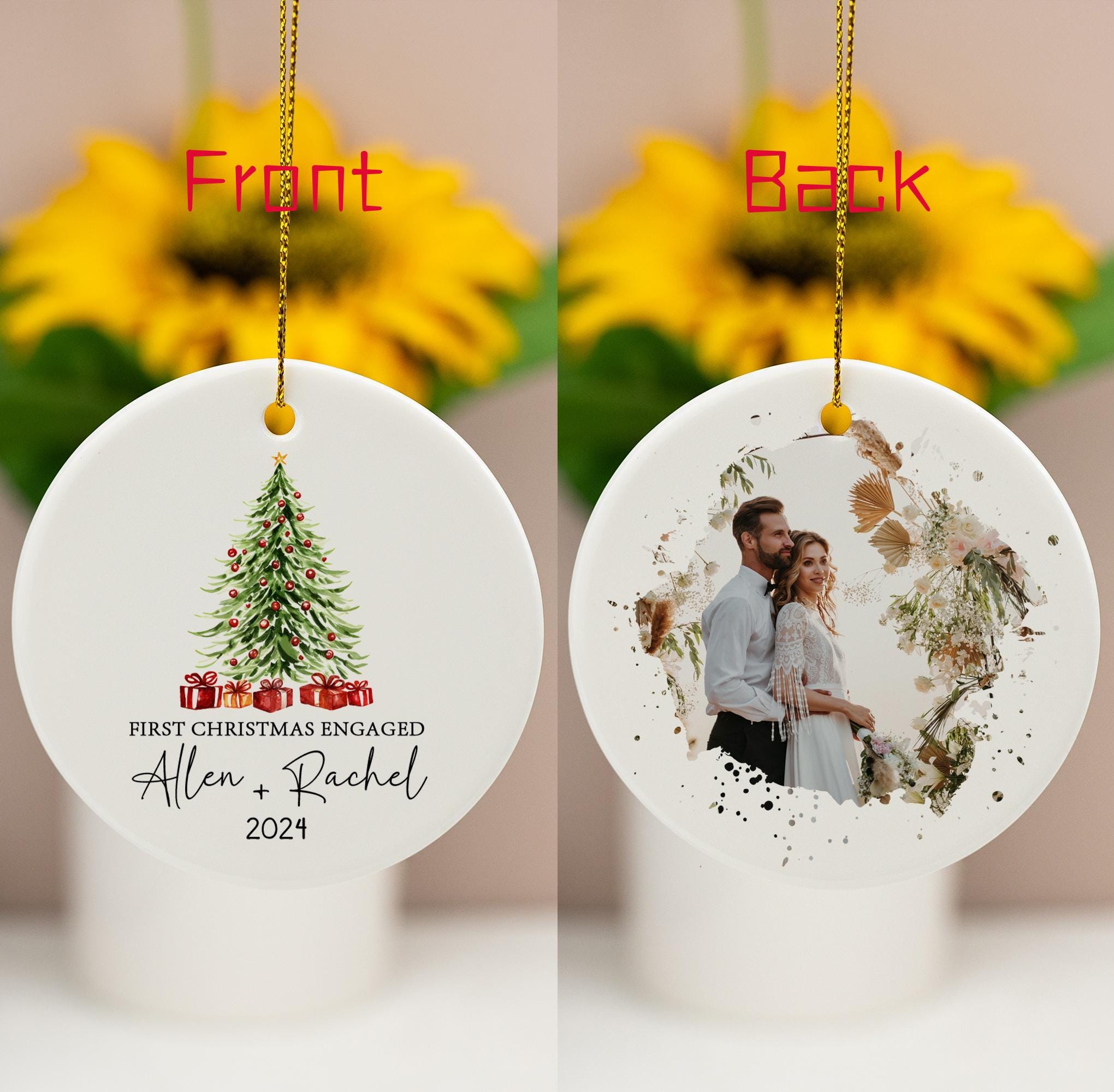 First Christmas Engaged Ornament, Engagement Gifts Ornament, 1st Christmas Engaged Baubles, Keepsake Gifts, Gifts for Couple