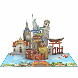 Eine prachtvolle 3D Karte für Reiselustige, Urlauber und Weltreisende, auch für Geldgeschenk oder Gutschein.