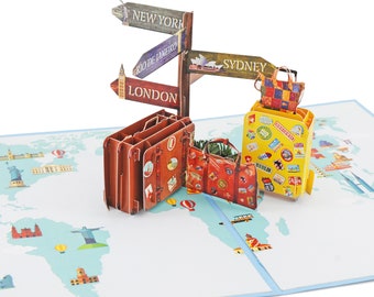 3D map 15 x 20 cm with an impressive travel motif, also ideal for a voucher or cash gift