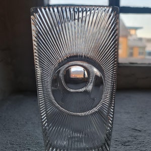OSAKA “Sun” Vase by Rudolf JURNIKL for SKLO Union, Libochovice glassworks. Mid Century Modern Bohemian Art Glass 1960s Vintage Czech Glass .