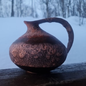 Vintage Fat Lava Vase, West Germany BRUTALIST Mid-Century Modern RUSCHA Art Keramik Vase von Kurt TSCHÖRNER. Organische moderne Retro Vase.