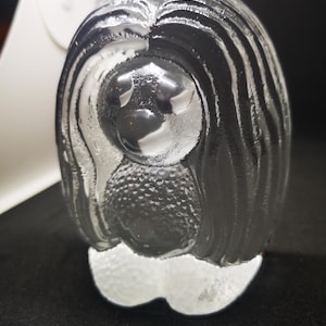 Swedish Troll figurine, Bergdala Glass Figurines/ Paperweights. Oner bear and one troll- Collectible, 1980s Scandinavian vintage art glass.