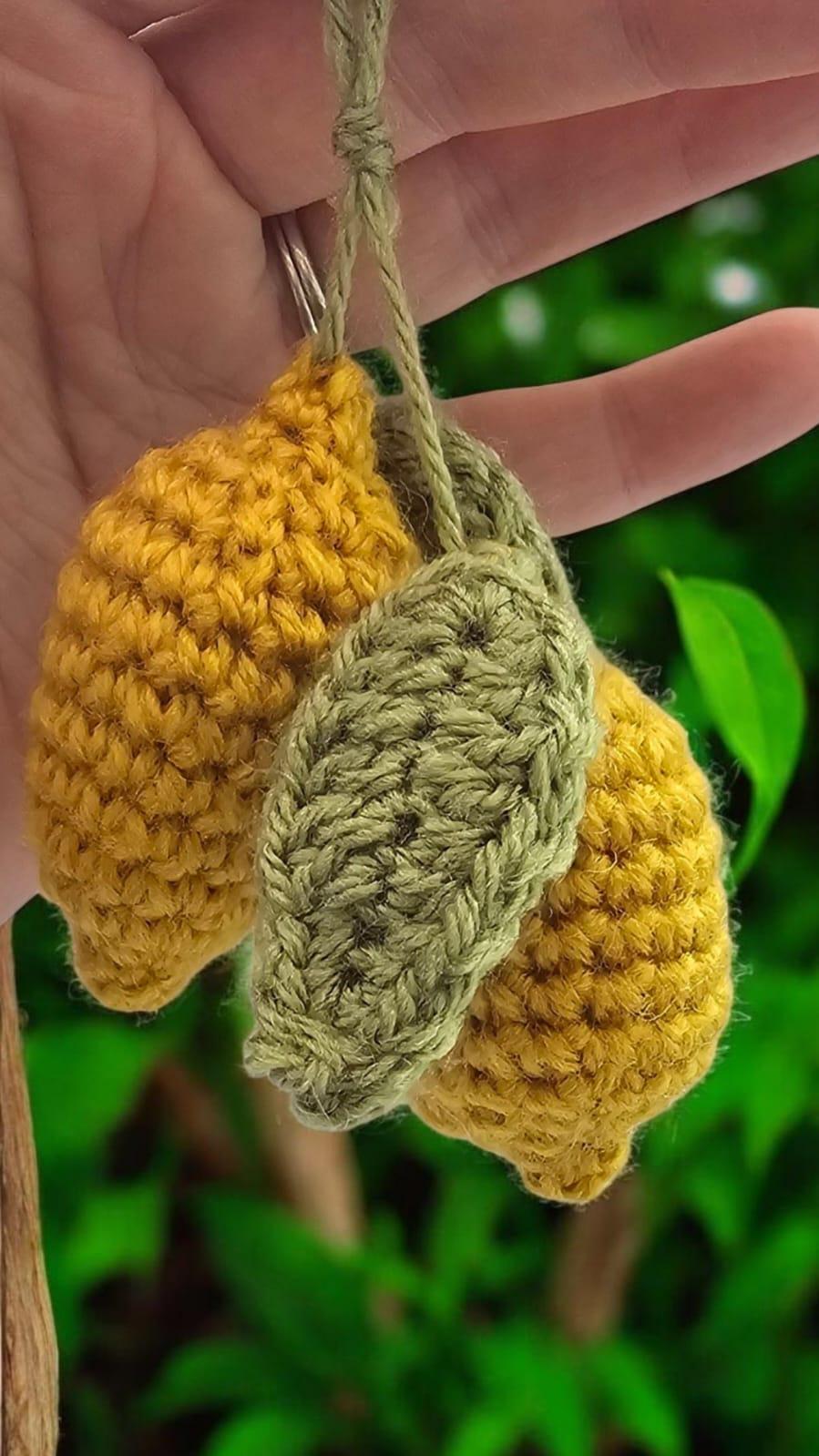 Crochet Lemon Keyring/bag Charm Pattern, PDF Instant Download - Etsy